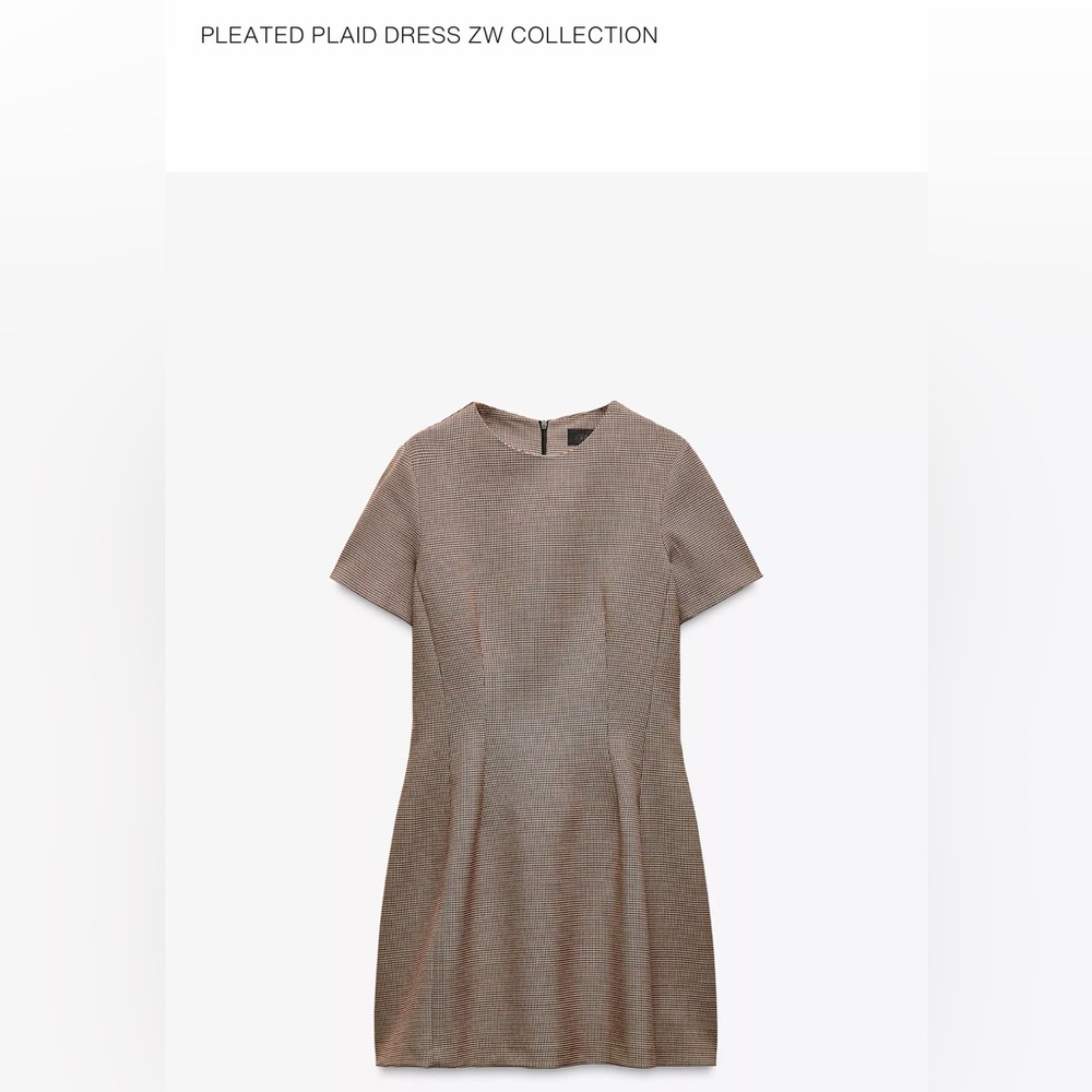 Zara Brown Mini Sheath Dress